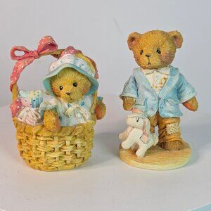 Vintage Abigail & Jeremy Collectible Teddy Bear Figurines By P. Hillman 1991/199